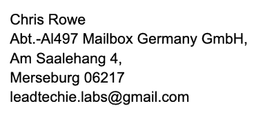 Provider contact details